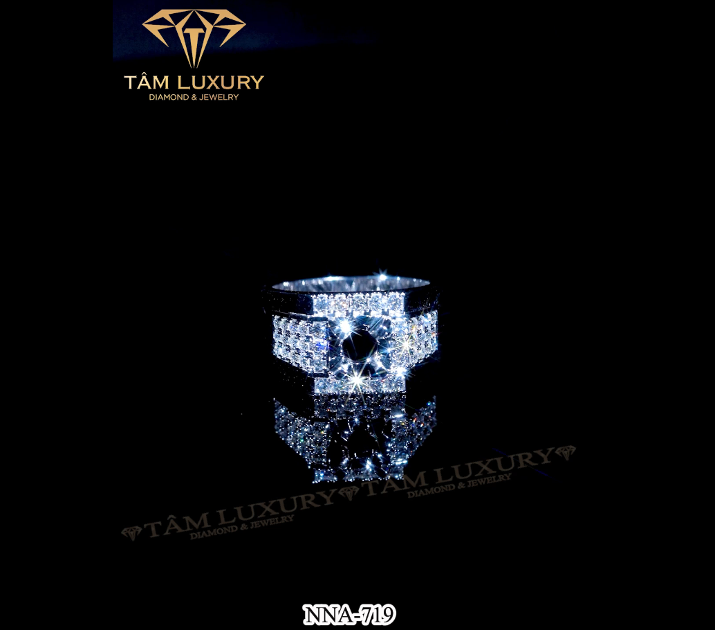 Nhẫn vàng 750 sang trọng đính kim cương thiên nhiên VVS+ "Chameleon" - Mã NNU719