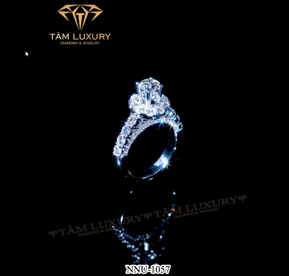 Nhẫn nữ vàng 750 đính kim cương VVS+ “Albedo” – Mã NNU1057 sang trọng