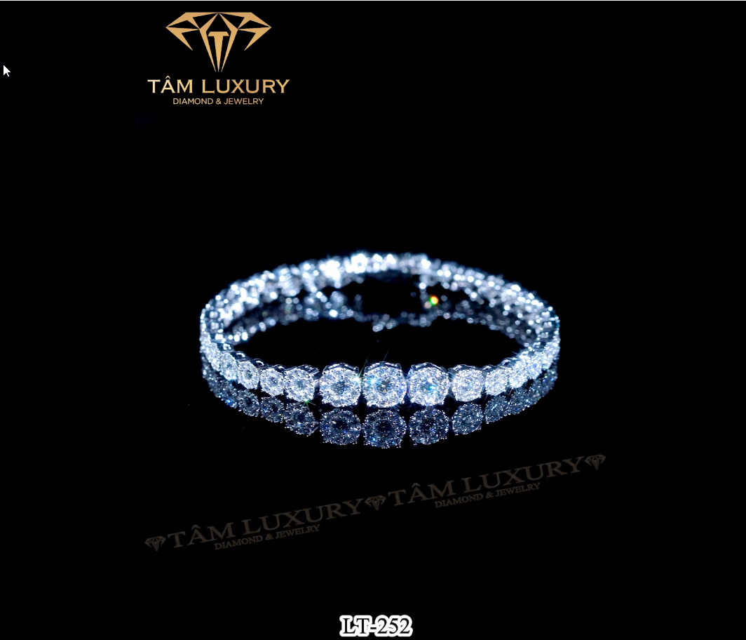 Lắc tay kim cương vàng ý 750 VVS+ "Askhan" - Mã LT252