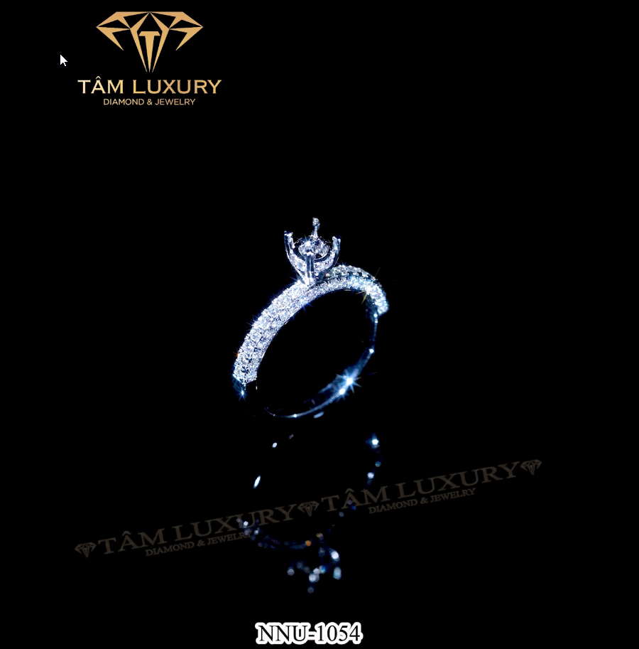 Nhẫn nữ vàng 750 đính kim cương thiên nhiên VVS+ “Violet” – Mã NNU1054