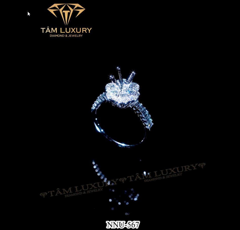 Nhẫn nữ vàng 750 đính kim cương thiên nhiên VVS+ “Capheny” – Mã NNU567