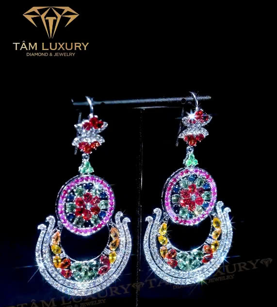 Bông tai kim cương Đẳng cấp, tinh tế, và tỏa sáng theo thời gian Dangles - Mã BT1163 2 Bông tai kim cương Đẳng cấp, tinh tế, và tỏa sáng theo thời gian Dangles - Mã BT1163 2
