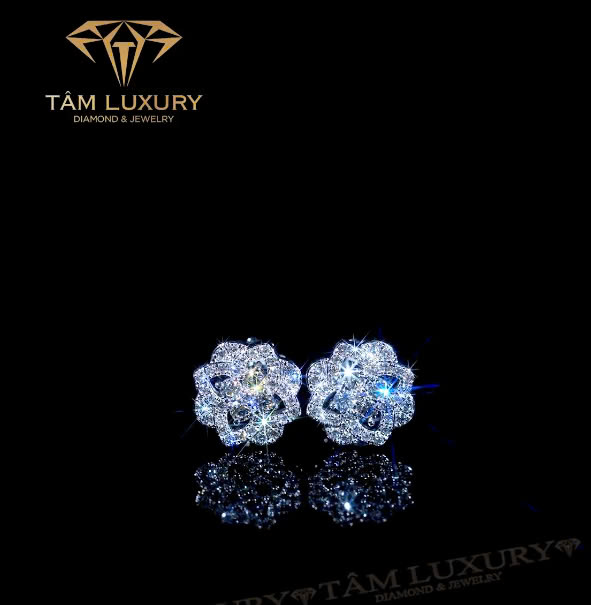 Bông tai kim cương Thanh lịch, sang trọng, và không bao giờ lỗi mốt “Gems ” – Mã BT1093