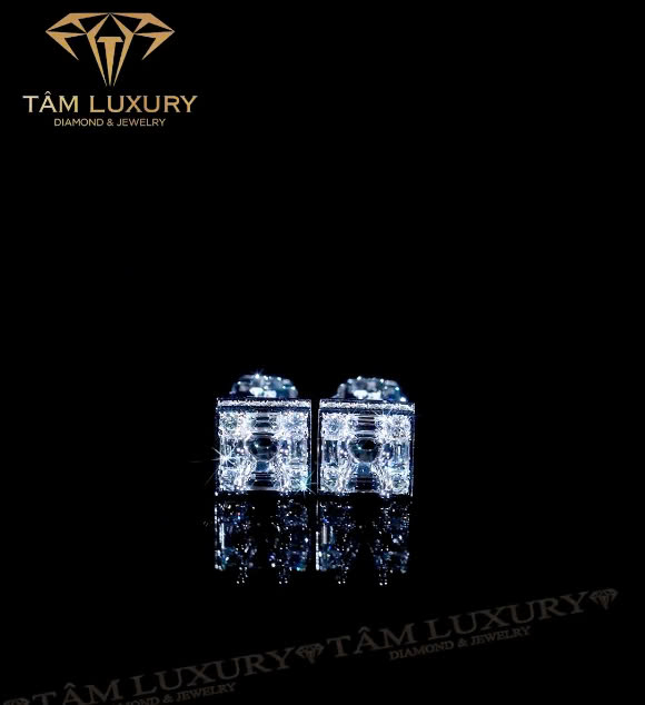 Bông tai kim cương nghệ thuật thu nhỏ “Gems” – Mã BT894