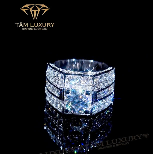 Thiết kế nhẫn nam kim cương thiên nhiên “Halo” – NNA1139