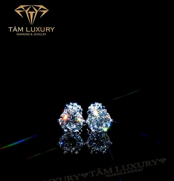 Bông tai kim cương cao cấp tôn vinh “Pearl” – Mã BT1192