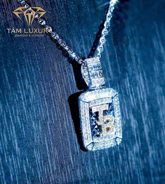 Mặt dây chuyền vàng ý 750 "Gem" - Mã MD1340