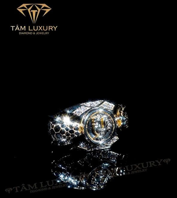 Thiết kế nhẫn nam kim cương thiên nhiên Obsidian - NNA1161 Thiết kế nhẫn nam kim cương thiên nhiên Obsidian - NNA1161