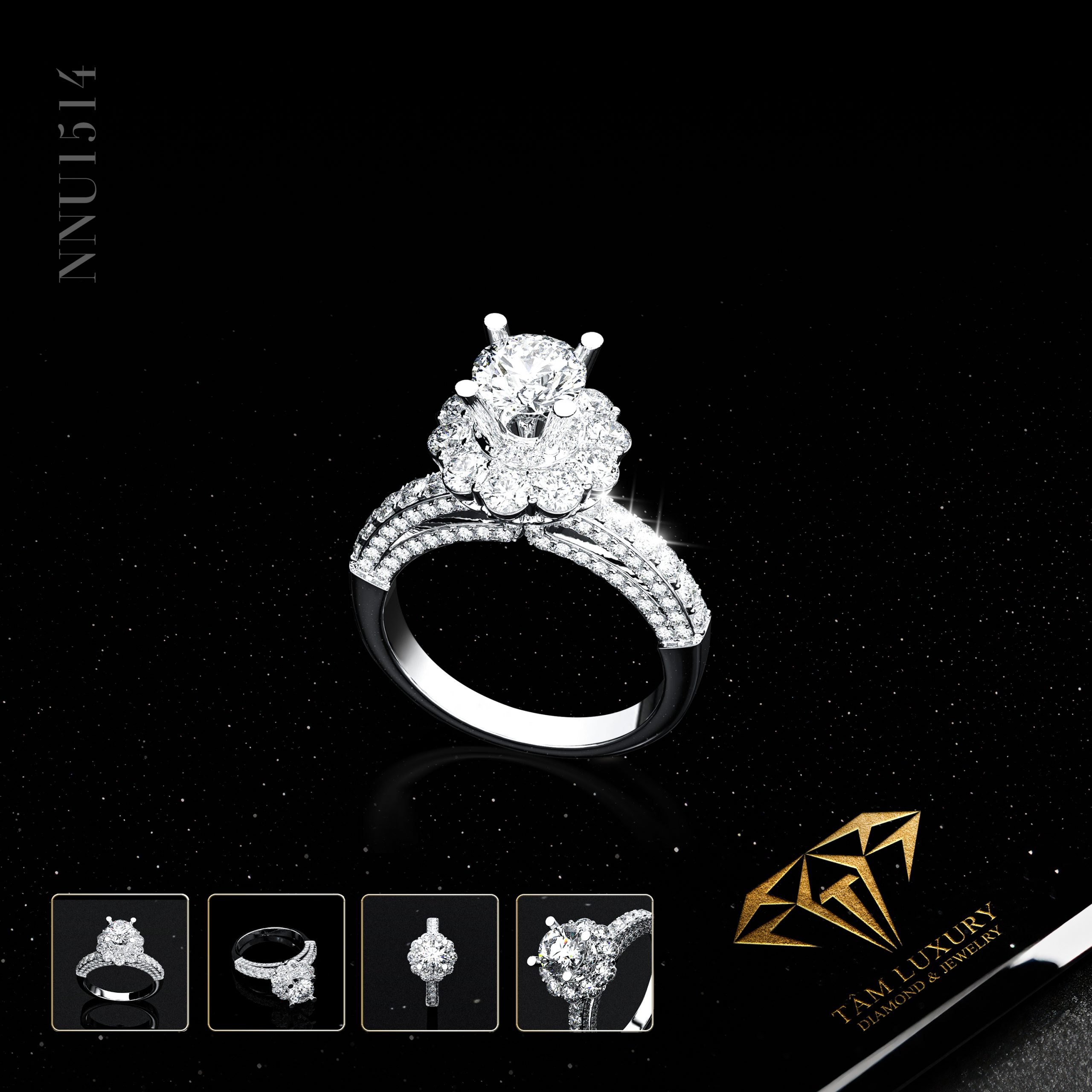 Nhẫn nữ kim cương mới đặc biệt “Regal Shine” – Mã NNU1514