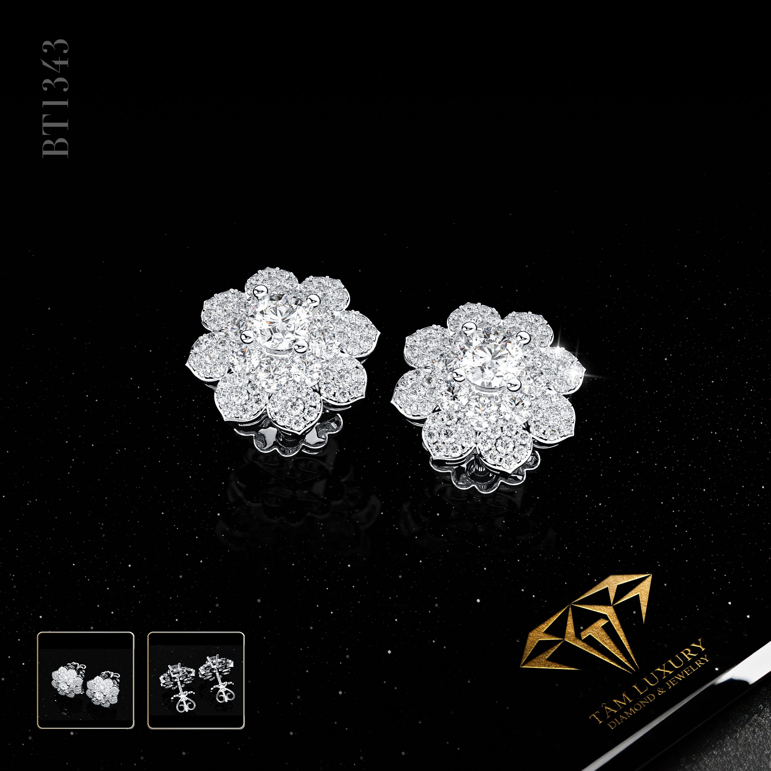Top bông tai kim cương được yêu thích “Maxi” – Mã BT1343