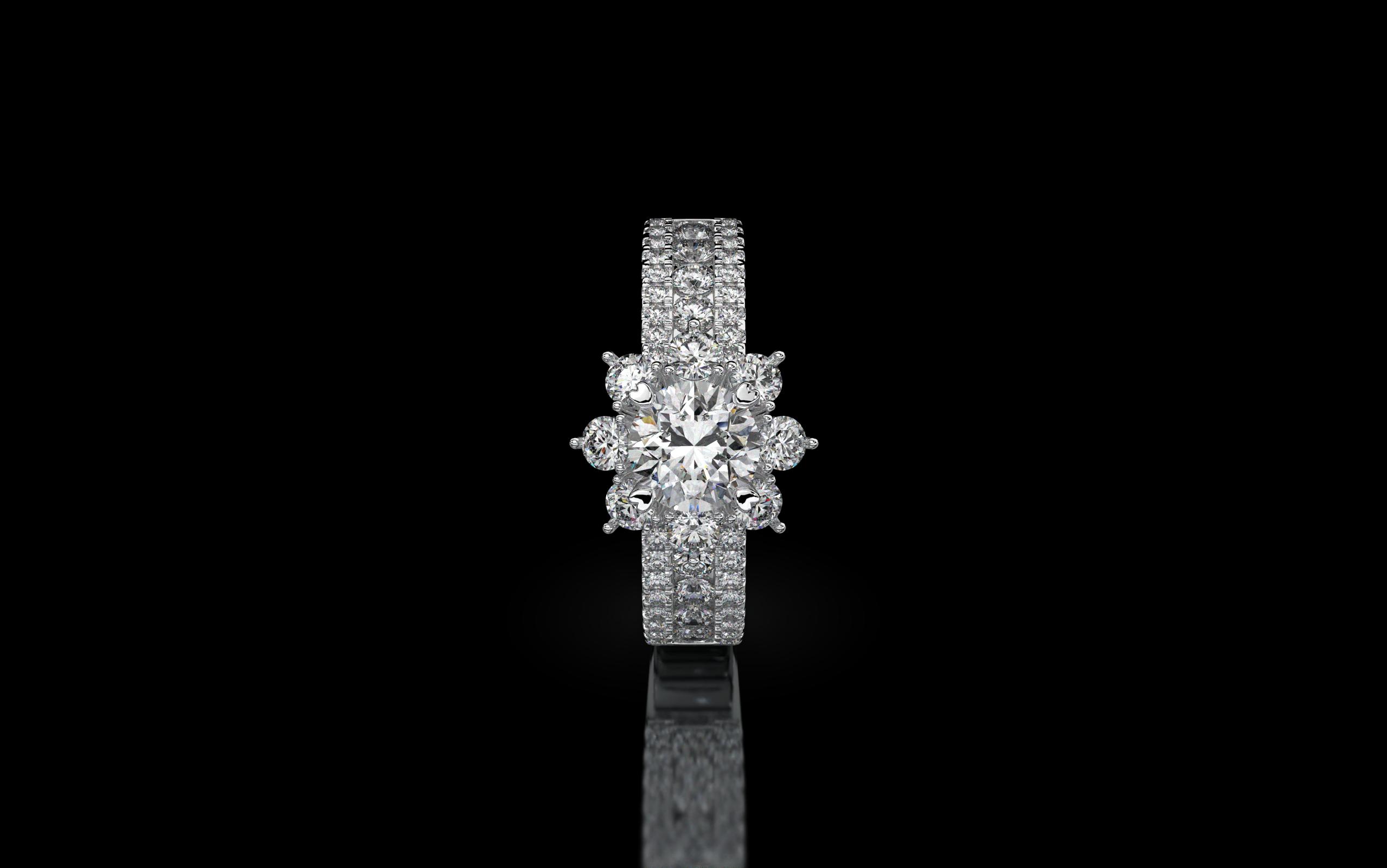 Nhẫn nữ kim cương nhẹ nhàng thanh lịch Lux - Mã NNU1531 4 Nhẫn nữ kim cương nhẹ nhàng thanh lịch Lux - Mã NNU1531 4