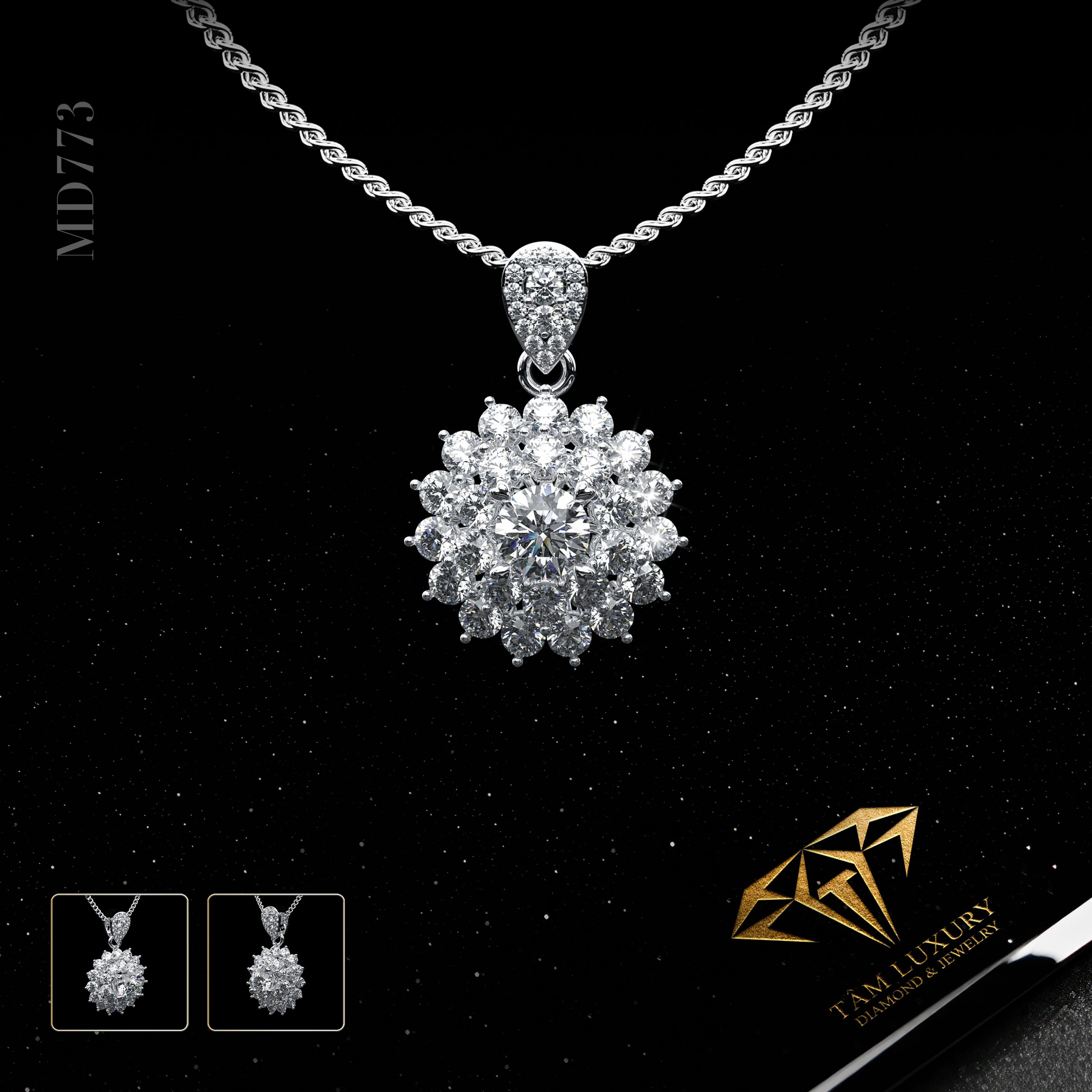 Mặt dây chuyền kim cương thiên nhiên “Milkway” – Mã MD773