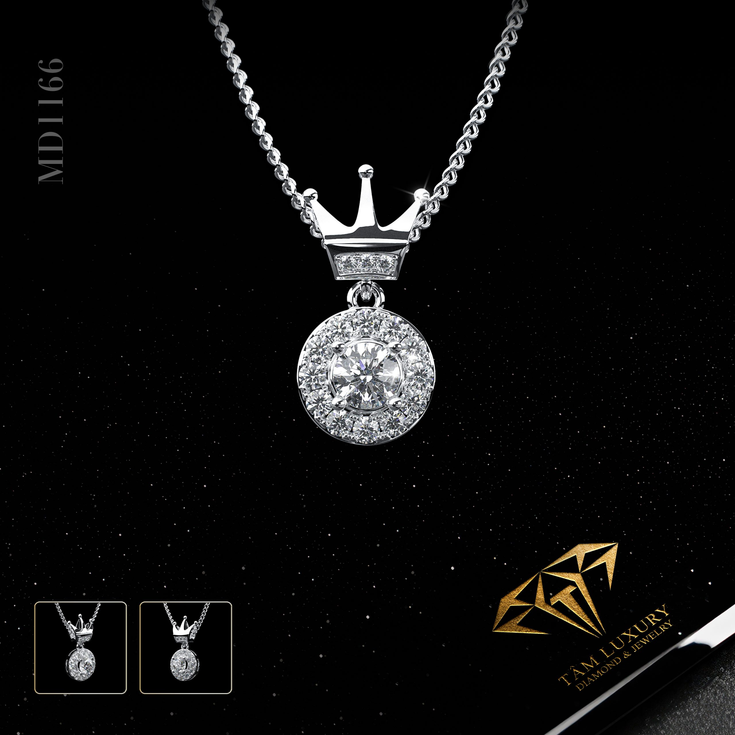 Trang sức kim cương: Mặt dây chuyền “The Queen” – Mã MD1166