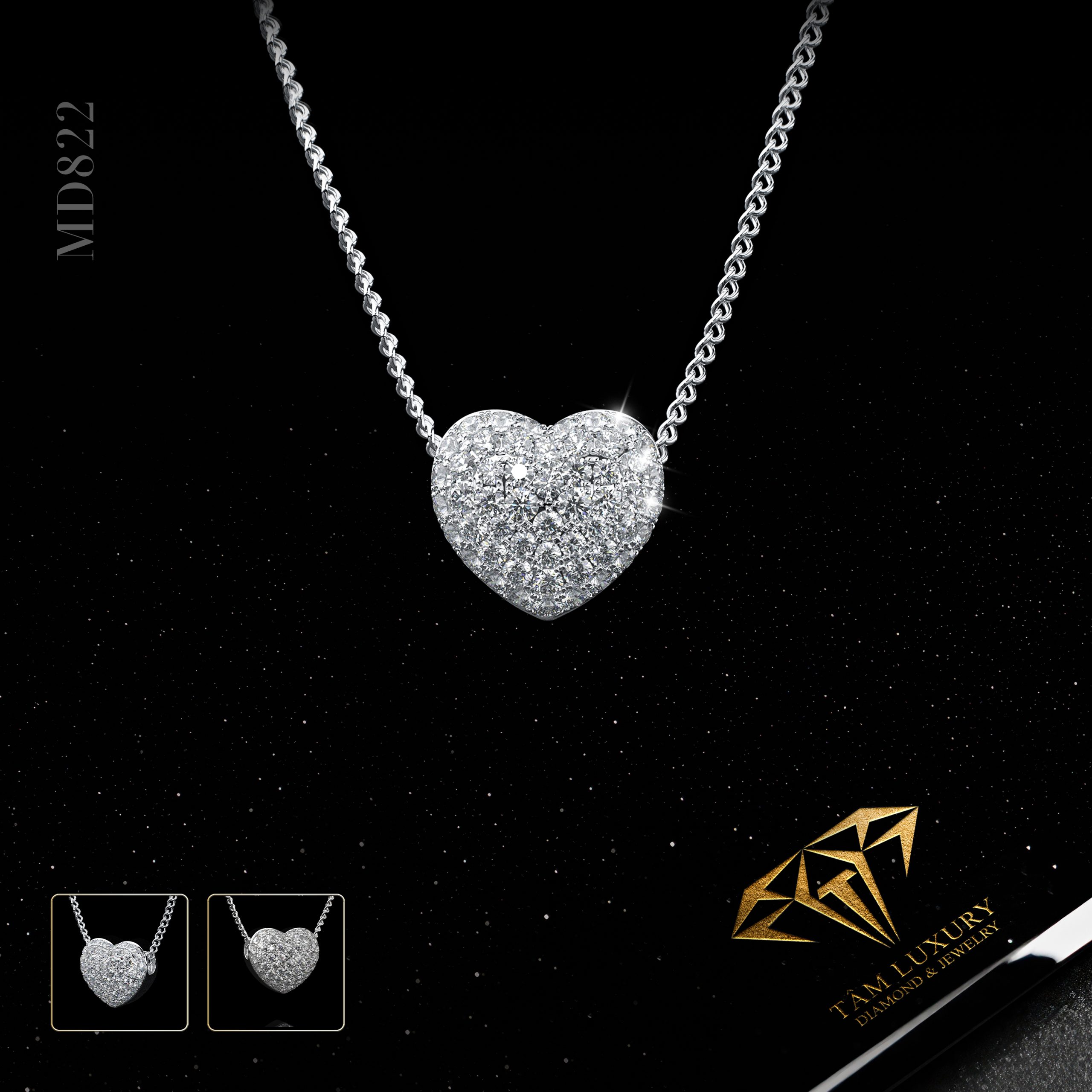 Trang sức mặt dây chuyền kim cương “Heart” – Mã MD822